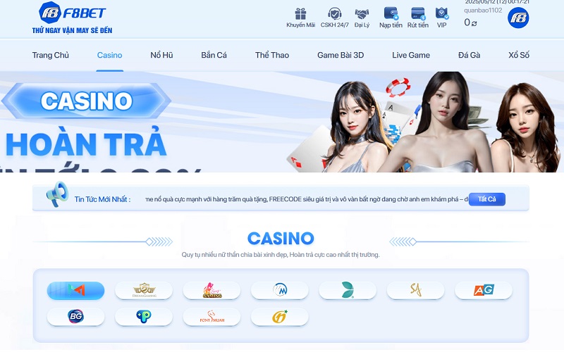 Casino F8bet5 – Không gian giải trí chân thực, đổi đời nhanh
